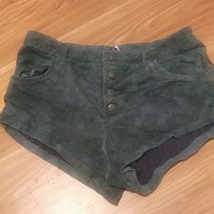 Free People suede shorts